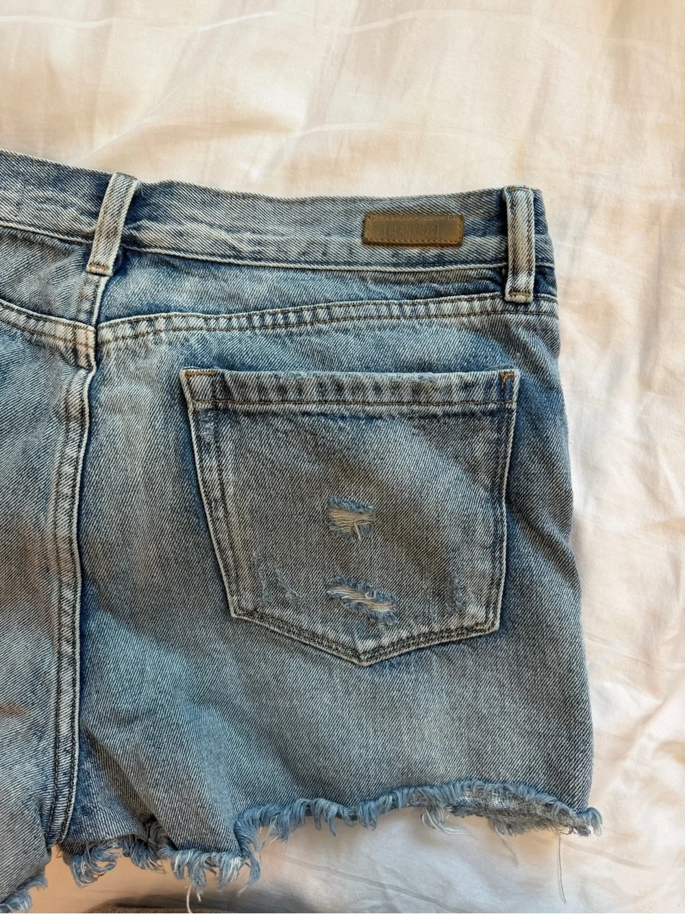 Blank NYC Light Blue Distressed Denim Shorts